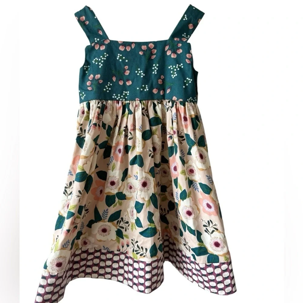 Floral Girls Jumper Dress - Picture 2 of 10
